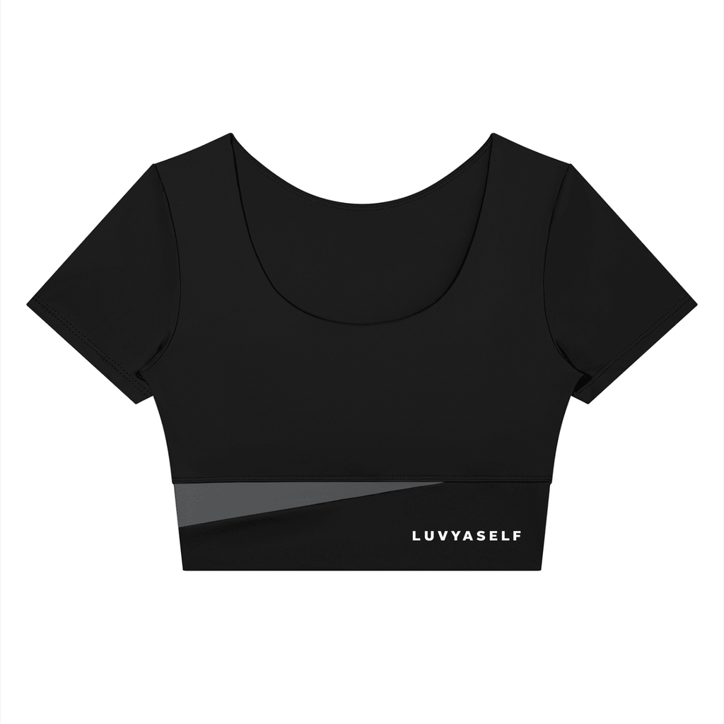 Women's Panelled Crop Yoga T-Shirt
