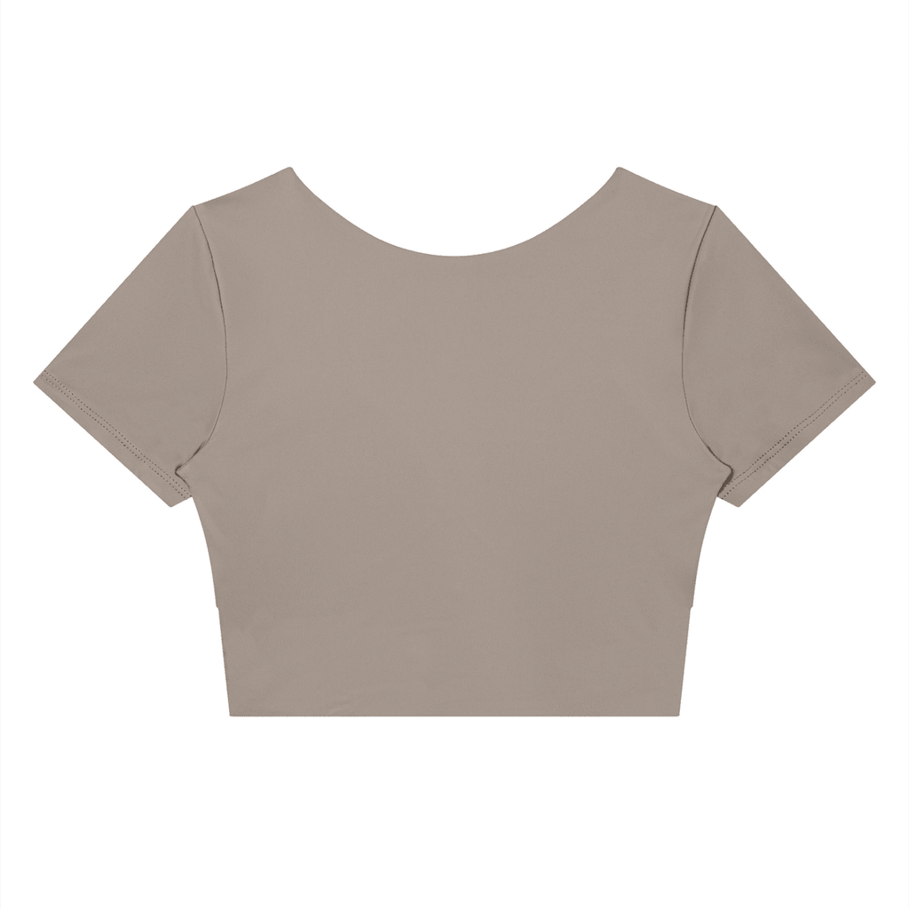 Women's Panelled Crop Yoga T-Shirt