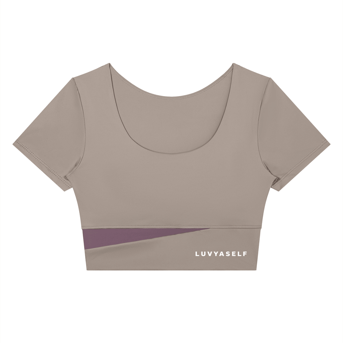 Women's Panelled Crop Yoga T-Shirt