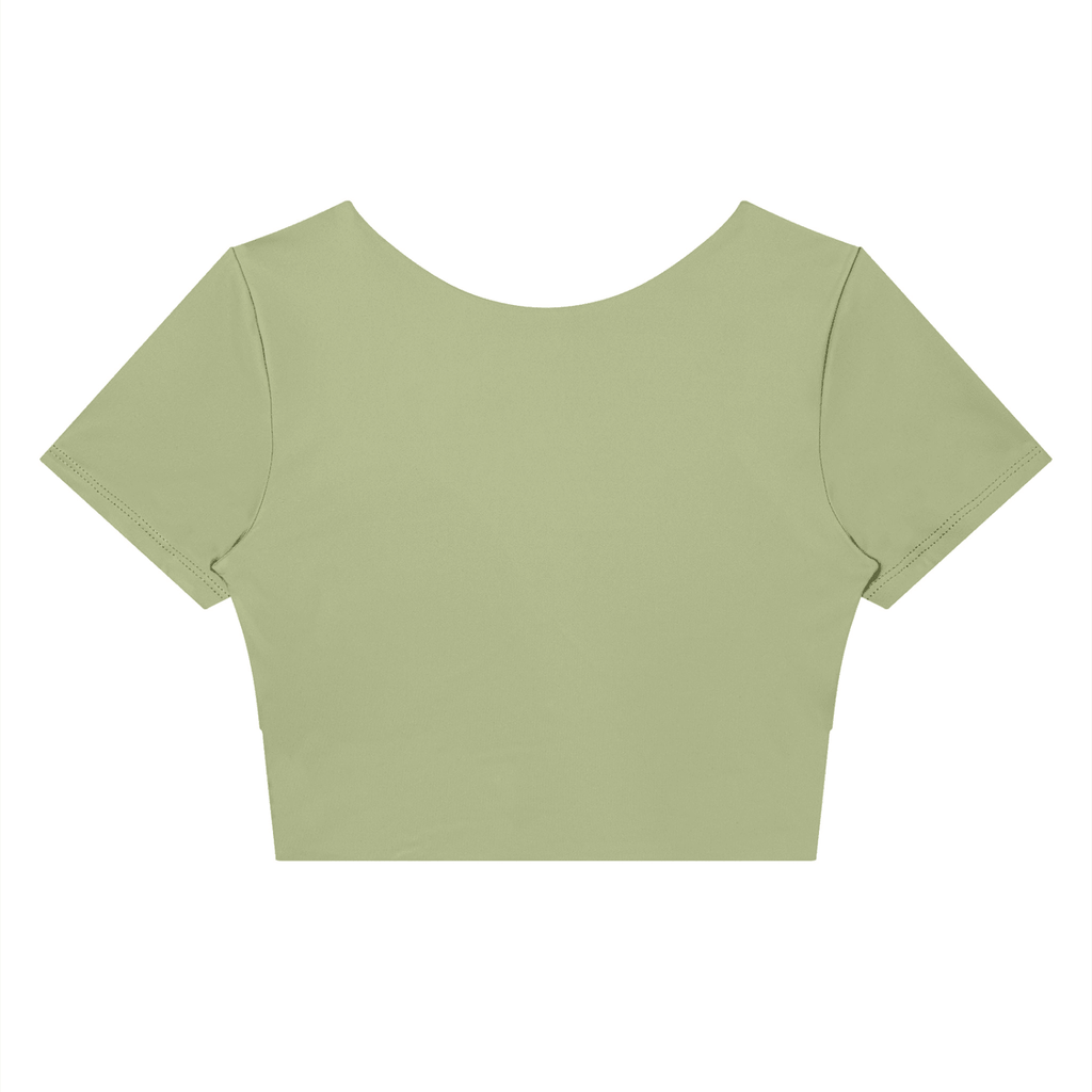 Women's Panelled Crop Yoga T-Shirt