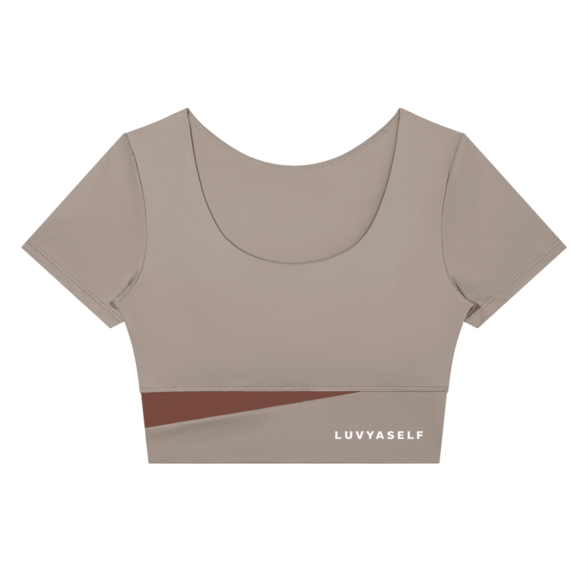 Women's Panelled Crop Yoga T-Shirt