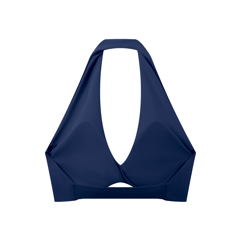 Women's Pleated Halter Sports Bra