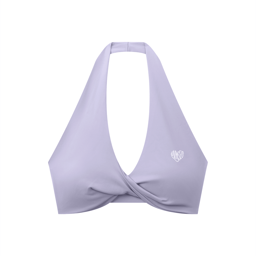 Women's Pleated Halter Sports Bra
