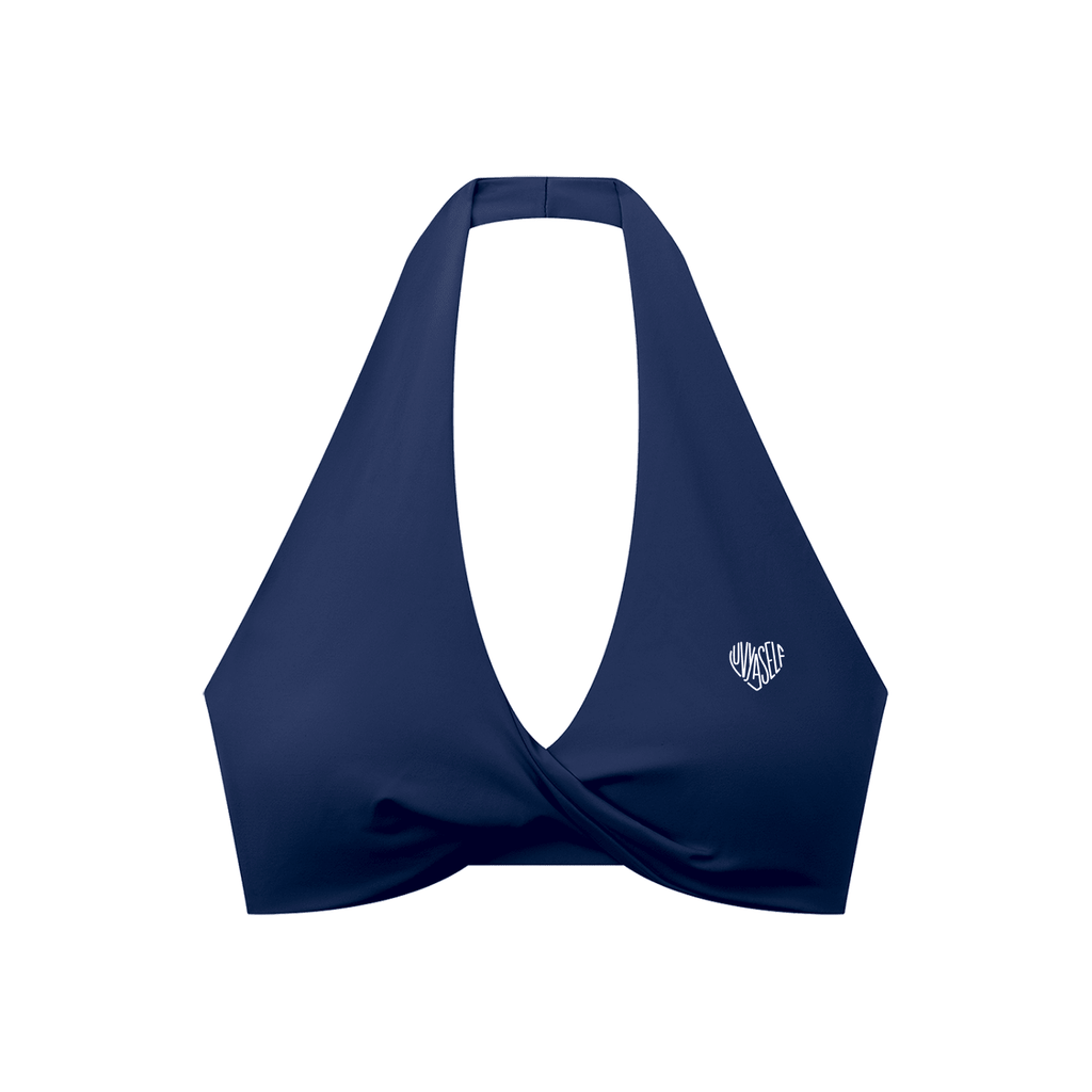 Women's Pleated Halter Sports Bra