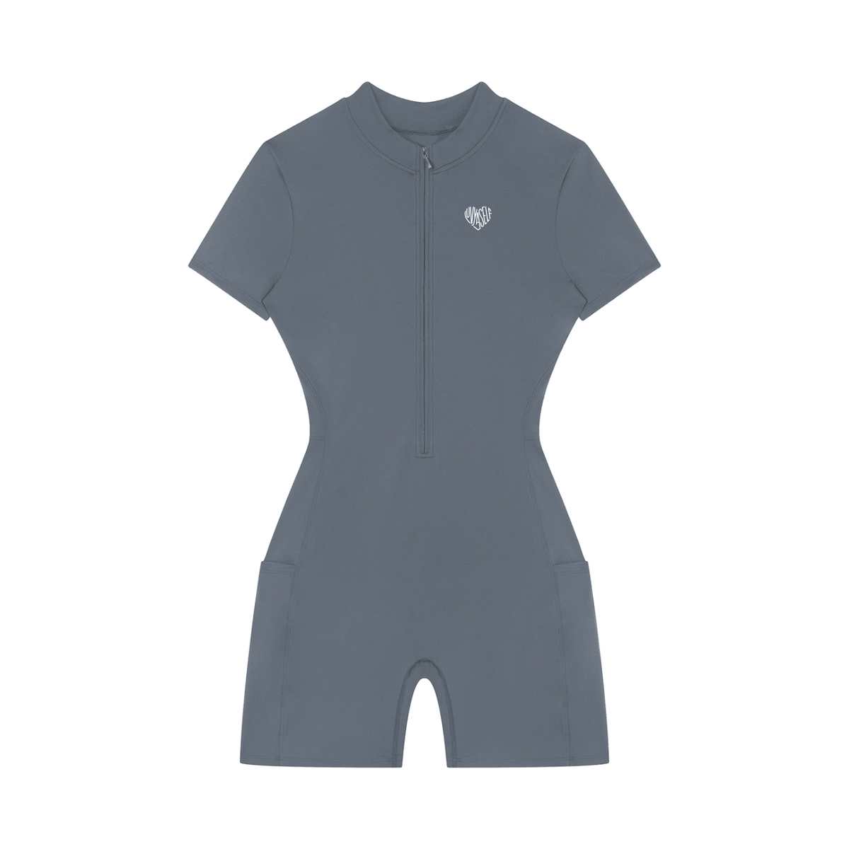 Women's Quarter-Zip Short Sleeve Romper