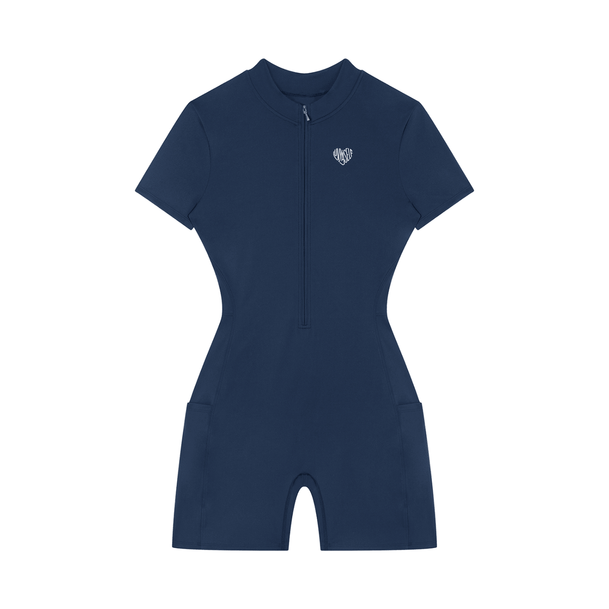 Women's Quarter-Zip Short Sleeve Romper