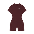 Women's Quarter-Zip Short Sleeve Romper