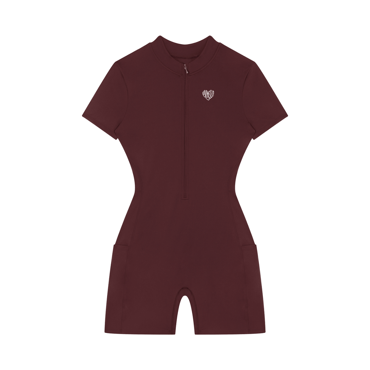 Women's Quarter-Zip Short Sleeve Romper