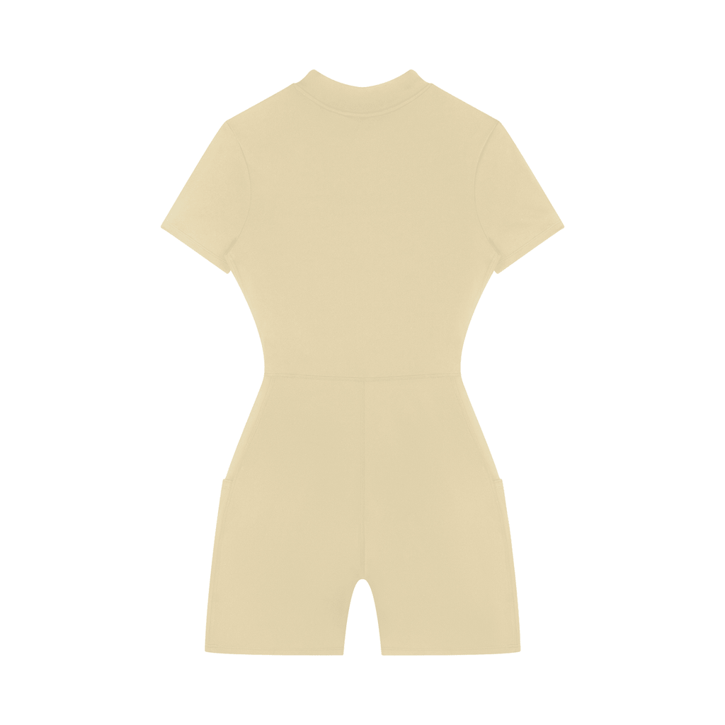 Women's Quarter-Zip Short Sleeve Romper