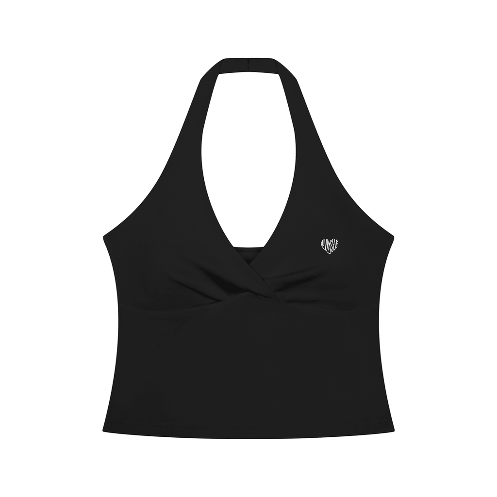 Women’s Ruched Halter Yoga Tank Top