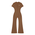 Women’s Tight Flared Leg Quarter-Zip Jumpsuit