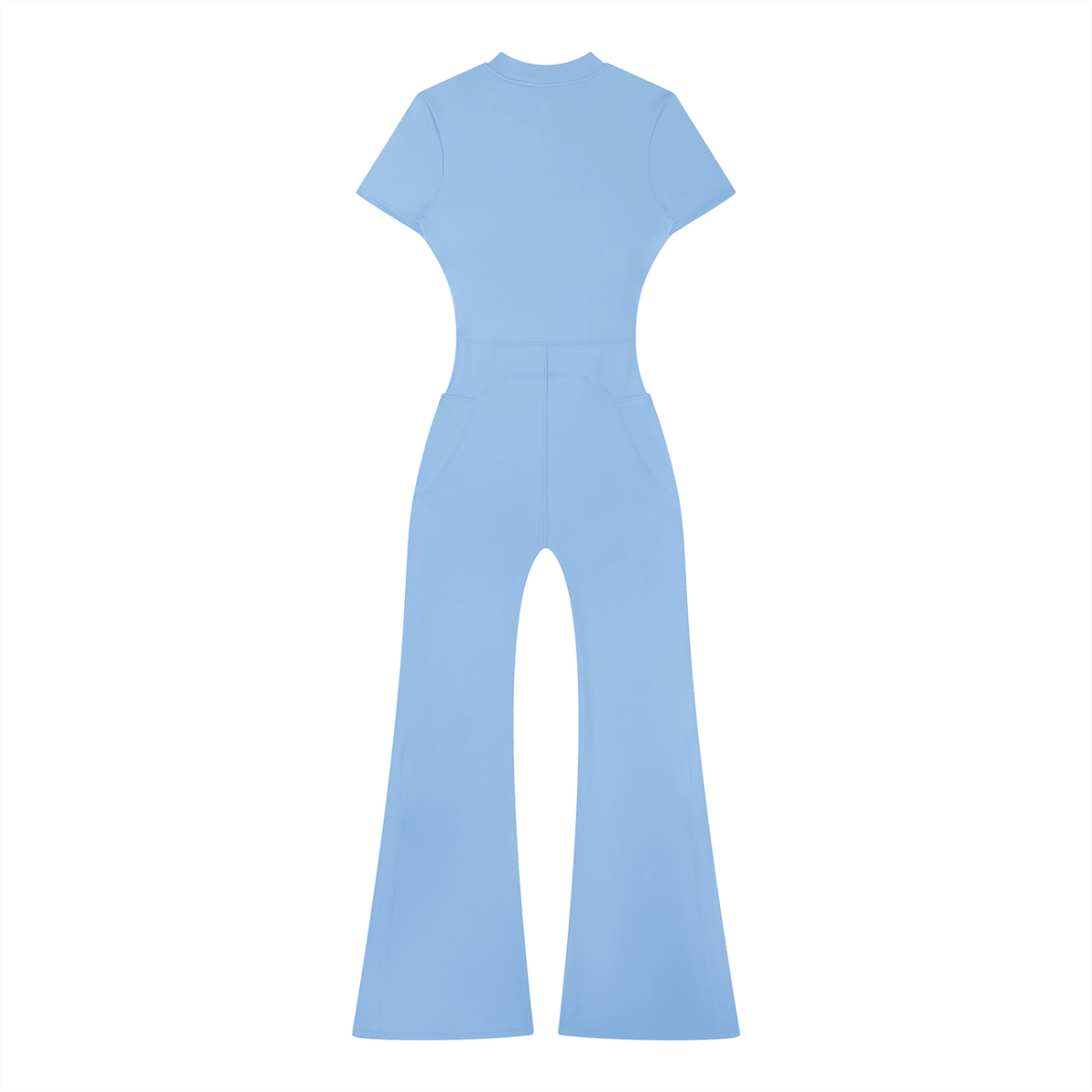 Women’s Tight Flared Leg Quarter-Zip Jumpsuit