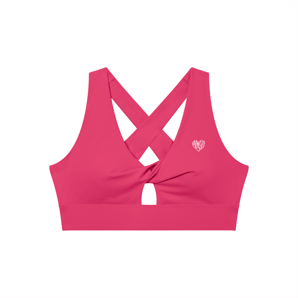 Women's Twist Front V-Neck Sports Bra
