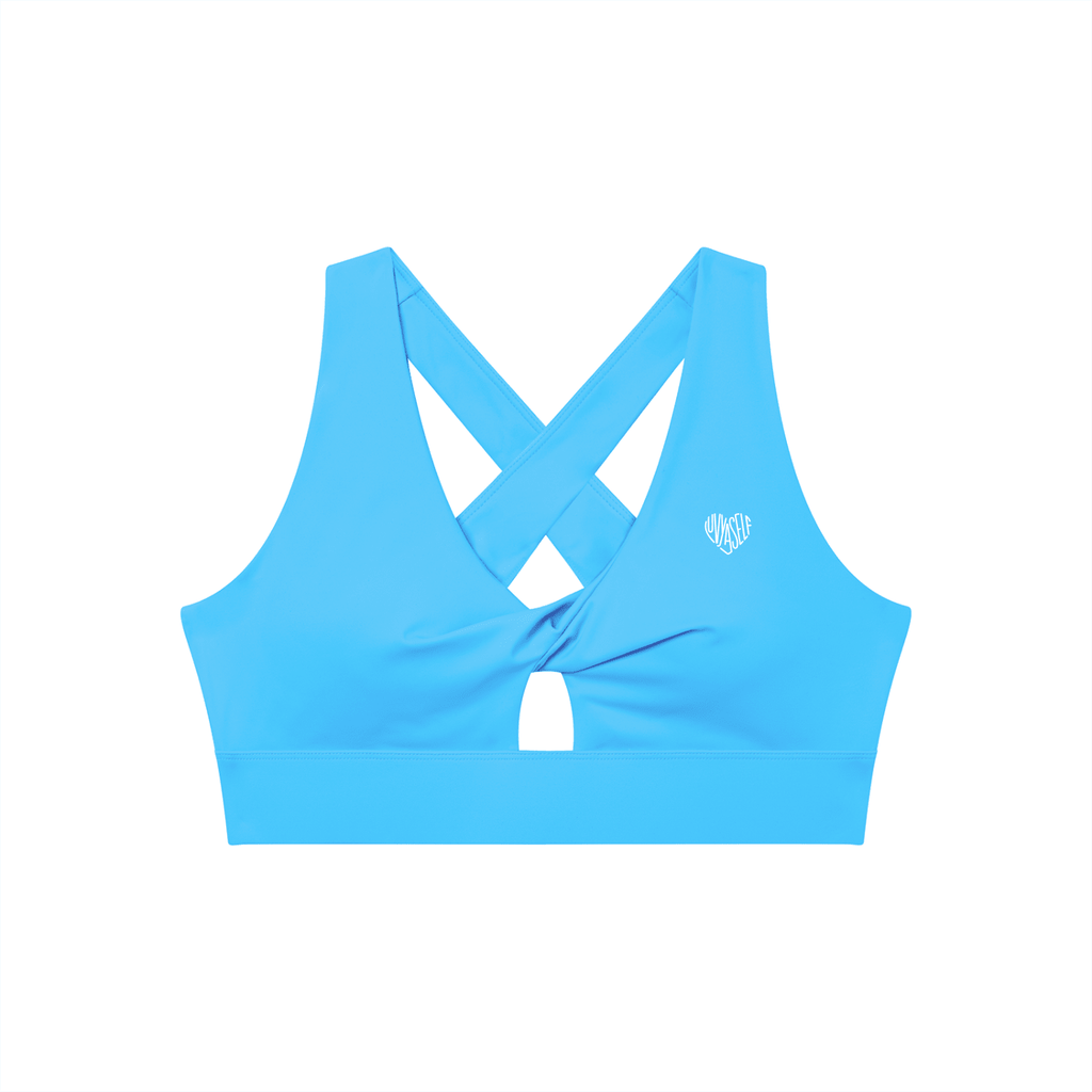 Women's Twist Front V-Neck Sports Bra